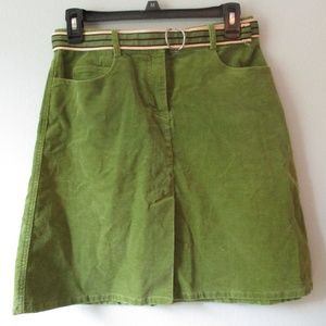 Lilly Pulitzer Vintage Green Corduroy Skirt